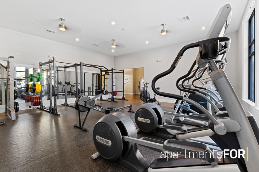 a room with exercise equipment